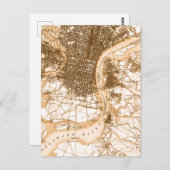 Carte vintage de Philadelphie (Devant / Derrière)