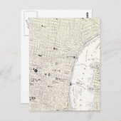 Carte vintage de Philadelphie (1885) (Devant / Derrière)