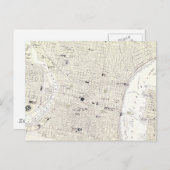 Carte vintage de Philadelphie (1885) (Devant / Derrière)