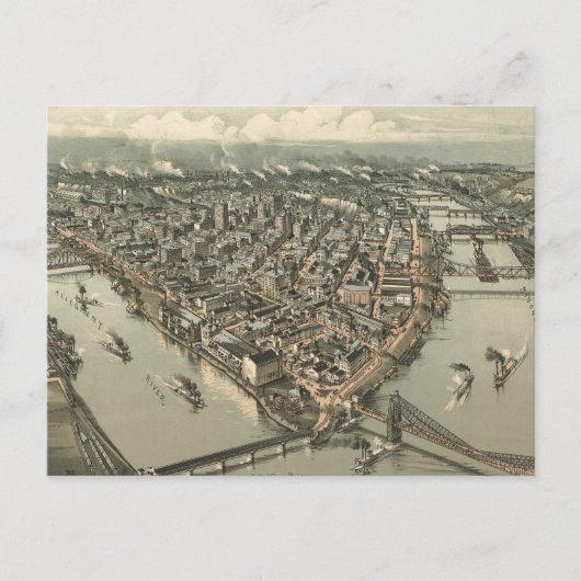 Carte vintage de Pittsburgh (1902) (Devant)