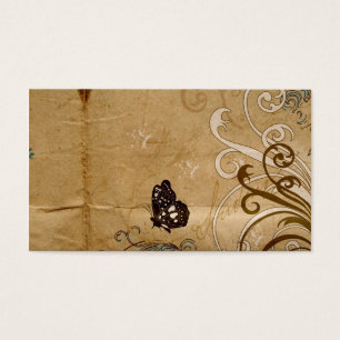 Carte vintage de profil de papillon