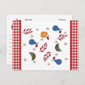 Carte vintage de recette de fruits (Devant / Derrière)