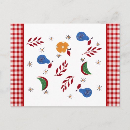 Carte vintage de recette de fruits (Devant)