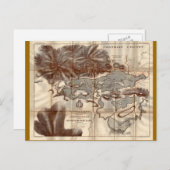 Carte vintage de reconnaissance du lac de Saranac  (Devant / Derrière)