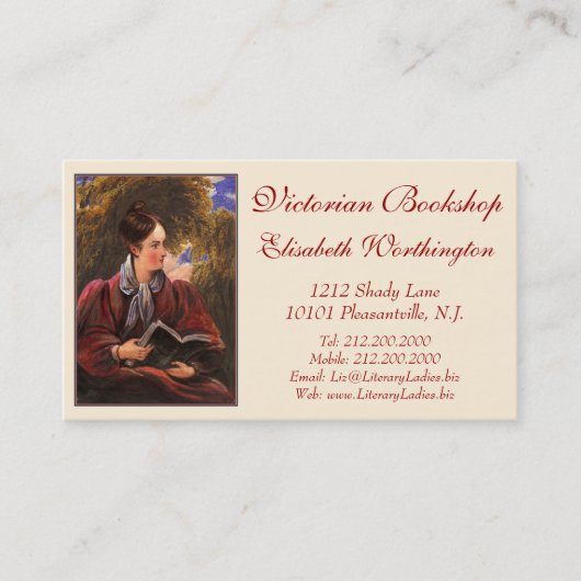 Carte vintage de regard pour la bibliothèque, (Devant)