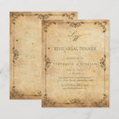 Carte vintage de répétition de monogramme floral (Devant / Derrière)