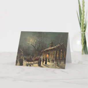Carte vintage de réveillon de Noël