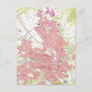 Carte vintage de Roanoke Virginia (1963) 2