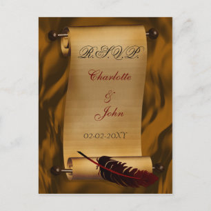 carte vintage de rsvp de mariage