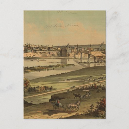 Carte vintage de Saint Paul Minnesota (1874) (Devant)