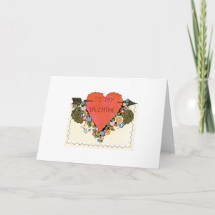 carte vintage de Saint-Valentin