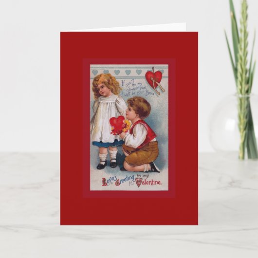 Carte vintage de Saint-Valentin (Devant)