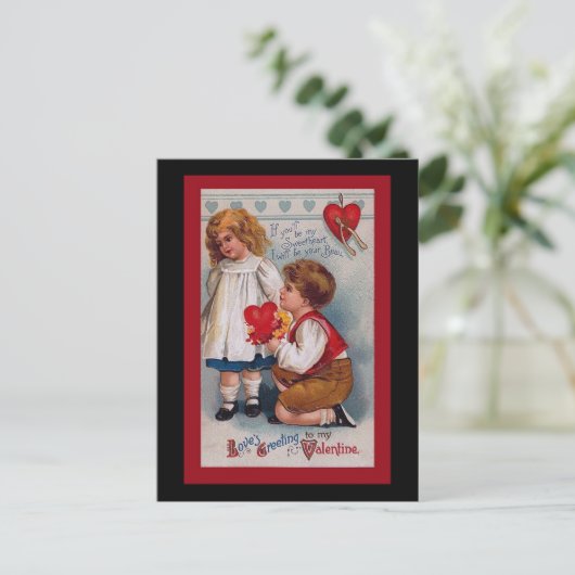 Carte vintage de Saint-Valentin (Debout devant)