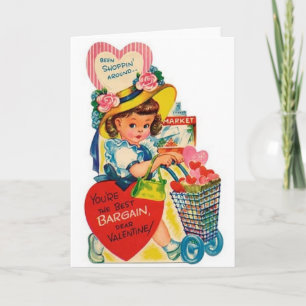 Carte vintage de Saint-Valentin de client