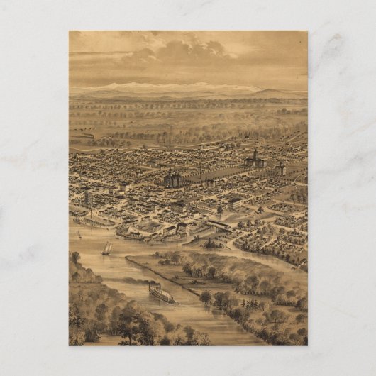 Carte vintage de Salem Oregon (1876) (Devant)