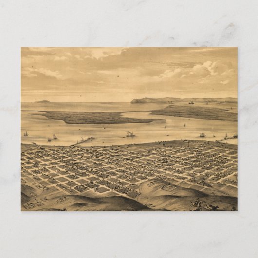 Carte vintage de San Diego (1876) (Devant)
