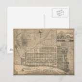 Carte vintage de Savannah Georgia (1818) (Devant / Derrière)