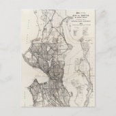 Carte vintage de Seattle Washington (Devant)