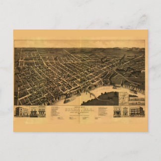 Carte vintage de Selma, Alabama (1887)