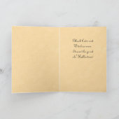 Carte vintage de sorcière de Halloween (Intérieur)