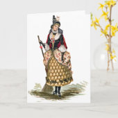 Carte vintage de sorcière de Halloween (Fleur jaune)