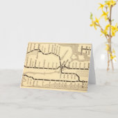 Carte vintage de souterrain de New York (Fleur jaune)