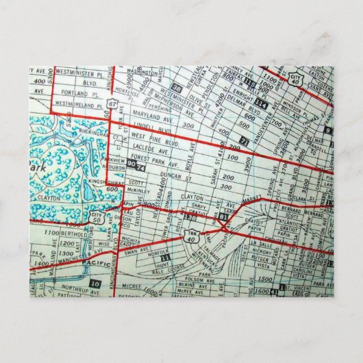 Carte Vintage de St Louis, MO (Devant)