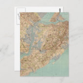 Carte vintage de Staten Island (1891) (Devant / Derrière)