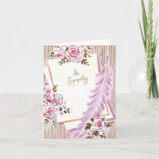 Carte vintage de Sympathie pourpre