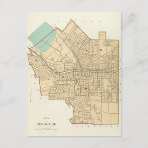 Carte vintage de Syracuse New York (1895)