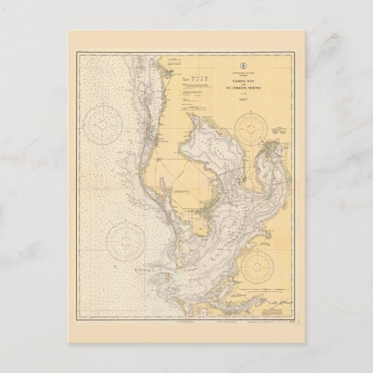 Carte vintage de Tampa Bay, Floride (Devant)