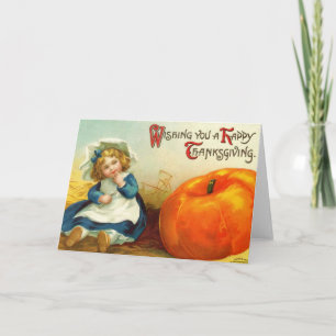 Carte vintage de thanksgiving