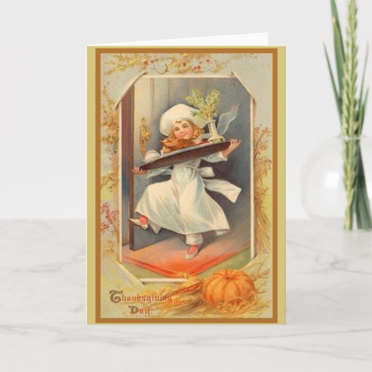 Carte vintage de thanksgiving (Devant)