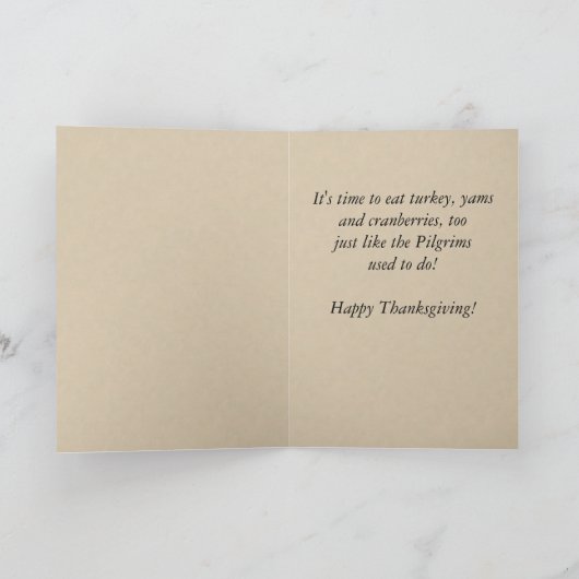 Carte vintage de thanksgiving (Intérieur)