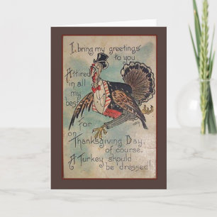 Carte vintage de thanksgiving