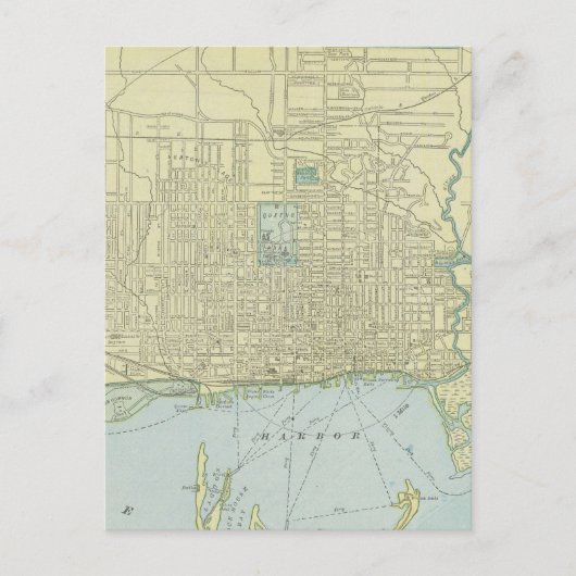 Carte vintage de Toronto (1901) (Devant)