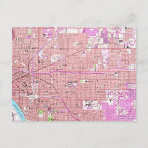 Carte vintage de Tulsa Oklahoma (1954)