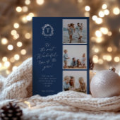 Carte vintage de vacances photo Monogramme 3