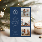 Carte vintage de vacances photo Monogramme 3