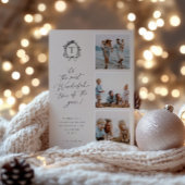 Carte vintage de vacances photo Monogramme 3