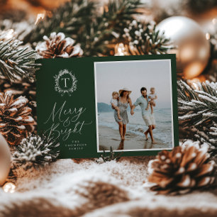 Carte vintage de vacances photo Monogramme 3