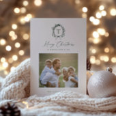 Carte vintage de vacances photo Monogramme Botaniq