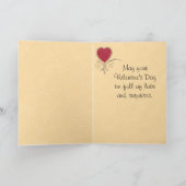 Carte vintage de Valentine de papillon (Intérieur)