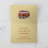 Carte vintage de Van de vacances (Intérieur)