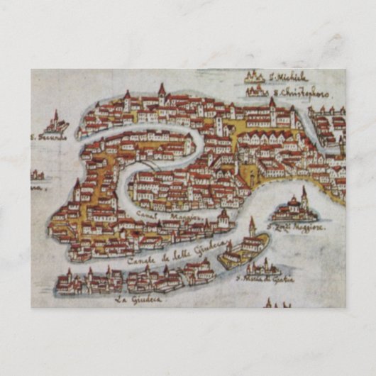 Carte vintage de Venise (1649) (Devant)