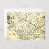 Carte Vintage de Venise, CA (Devant / Derrière)