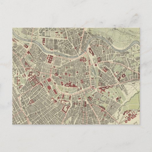 Carte vintage de Vienne Autriche (1883) (Devant)