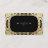 Carte vintage de visite Black & Gold (Dos)