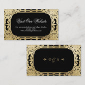 Carte vintage de visite Black & Gold (Devant / Derrière)