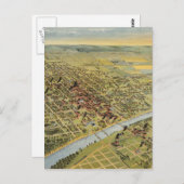 Carte vintage de Waco Texas (1892) (Devant / Derrière)